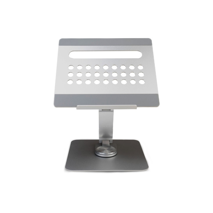 Ewent Soporte de Sobremesa para Portatil - Aluminio - Multipuerto 7 en 1 - Rotacion 360 - Ajustable - Base Antideslizante - Ple