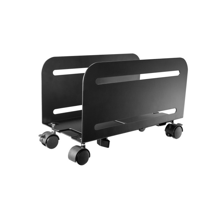 Ewent Soporte Movil para Ordenador - Ajustable - Peso Maximo 10kg - Ruedas Bloqueables - Color Negro
