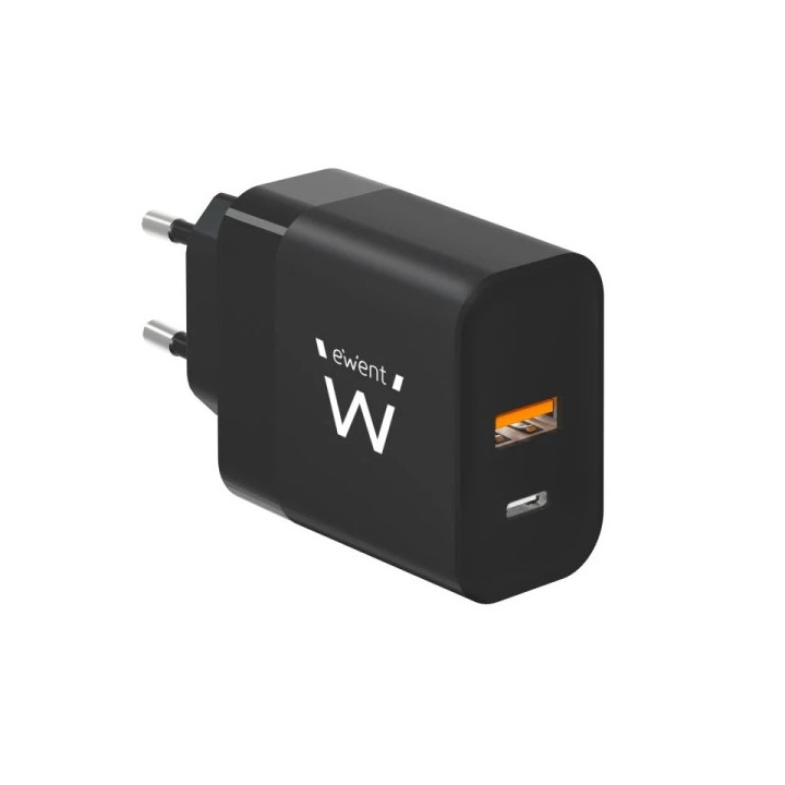 Ewent EW1327 Cargador GaN Universal de Pared 45W Ultrarapido - 1x USB-C PD 3.0 & PPS