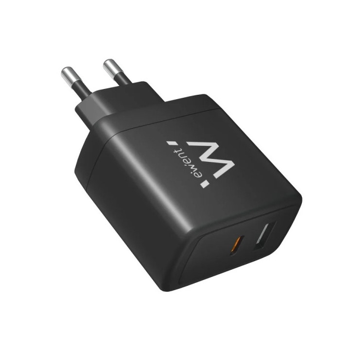 Ewent EW1330 Cargador GaN Universal de Pared 65W Ultrarapido - 1x USB-C PD 3.0 & PPS