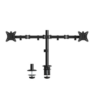 Ewent Soporte de Monitor de Escritorio - 2 Monitores de 13-32"-VESA Maximo 100x100 - Pantalla plana hasta 9 kg- Pantalla Curva