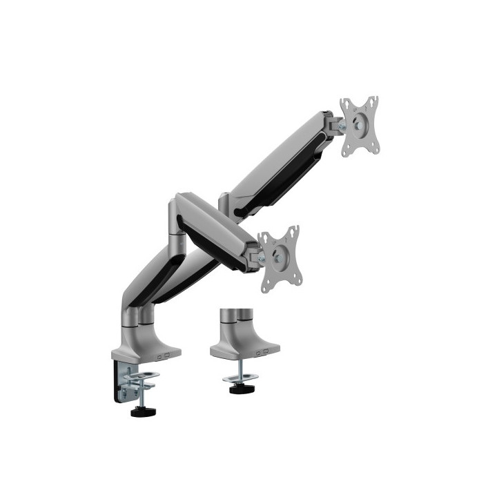 Ewent Soporte de Mesa con Doble Brazo Articulado para Monitores hasta 35" - Giratorio e Inclinable - Gestion de Cables - Peso M