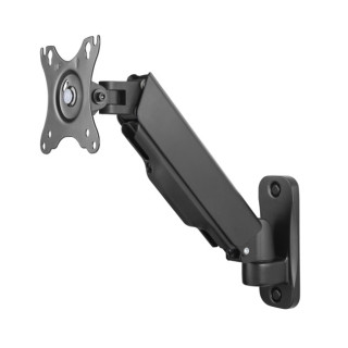 Ewent Soporte de Pared con Brazo Articulado para Monitor hasta 34" - Resorte de Gas - Giratorio e Inclinable - Gestion de Cable