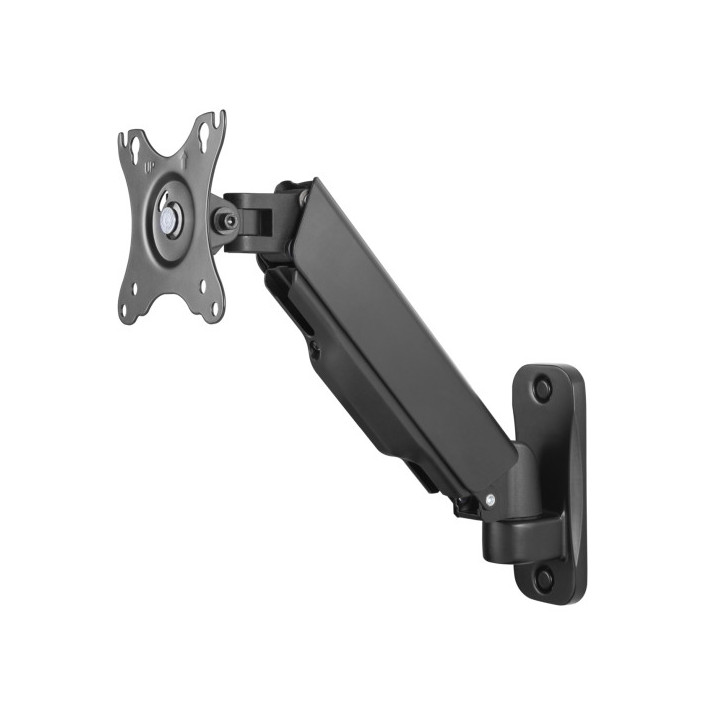 Ewent Soporte de Pared con Brazo Articulado para Monitor hasta 34" - Resorte de Gas - Giratorio e Inclinable - Gestion de Cable