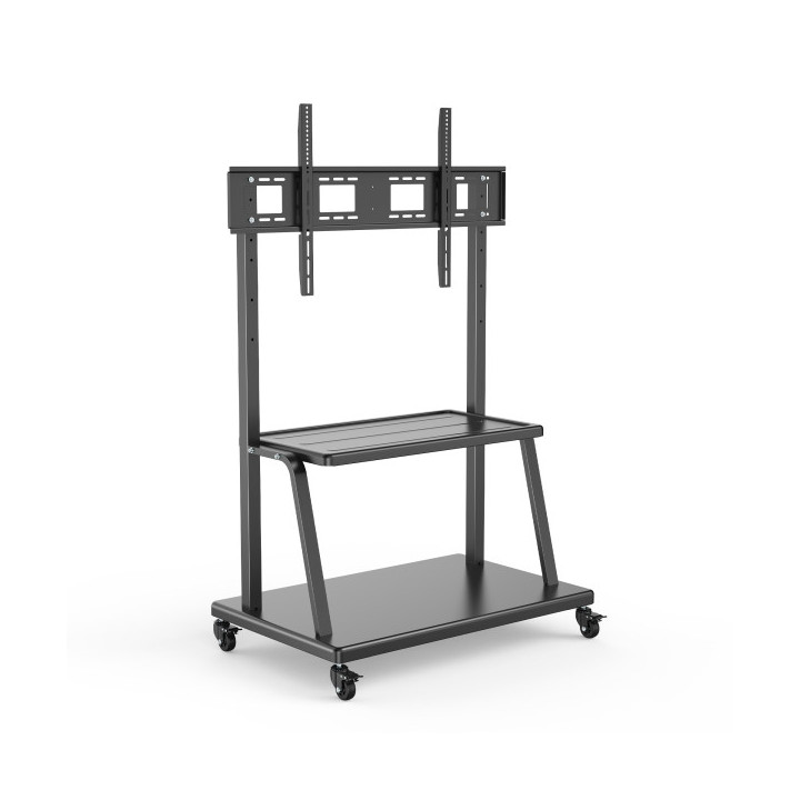 Ewent Soporte de Suelo para TV hasta 120" - Bandeja Auxiliar - Altura Ajustable - VESA Maximo 1000x600 - Peso Maximo 120kg - Ru