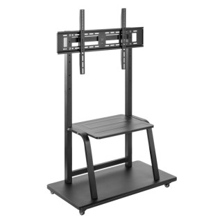 Ewent Soporte de Suelo para TV hasta 100" - Bandeja Auxiliar - Altura Ajustable - VESA Maximo 800x600 - Peso Maximo 150kg - Rue