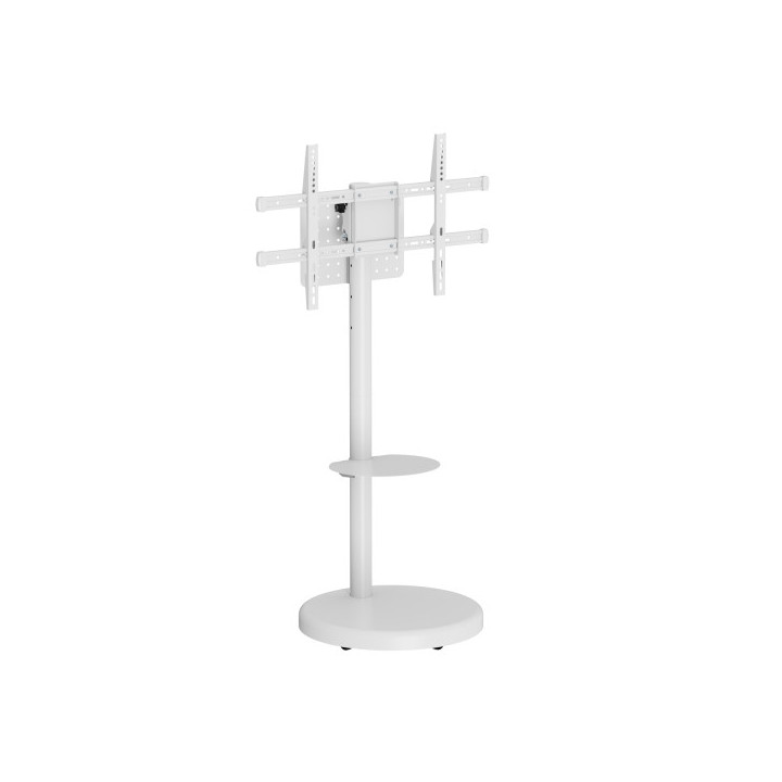 Ewent Soporte de Suelo para TV hasta 86" - Bandeja Auxiliar - Altura Ajustable - Gestion de Cables - VESA Maximo 600x400 - Peso