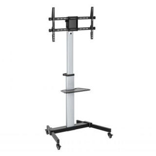 Ewent EW1583 Soporte de Suelo para TV de 37 a 86" - Bandeja Multiusos - Peso Max. 50kg - Altura