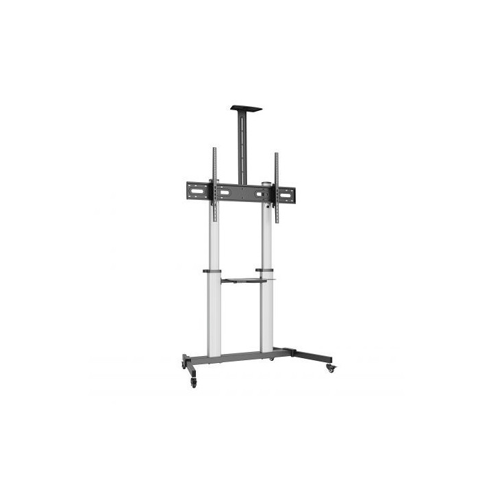 Ewent EW1592 Soporte de Suelo para Pantallas Interactivas/TV de 60 a 100" - Bandeja Multiusos - Peso Max. 100kg - Altura e Incl