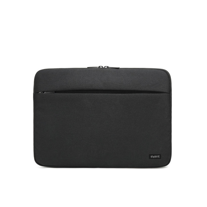 Ewent Funda para Portatil de hasta 14.1" - Poliester - Compartimiento Adicional - Color Negro