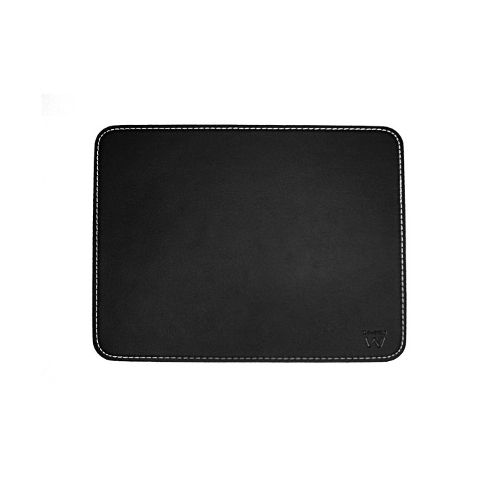 Ewent Alfombrilla para Raton - Rigida - Cuero Sintetico - Base de Goma - 220x180x3mm - Color Negro
