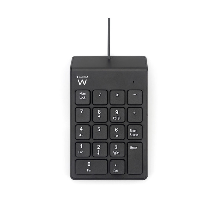 Ewent Teclado Numerico - Cable USB-A de 1.35m - Color Negro