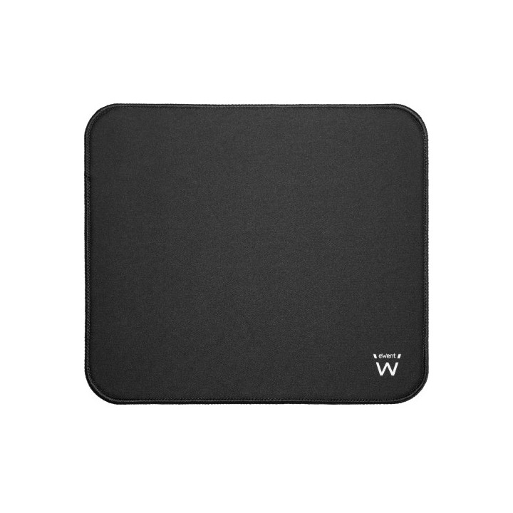 Ewent Alfombrilla para Raton - Superficie de Poliester - Base de Goma Antideslizante - 250x220x6mm - Color Negro