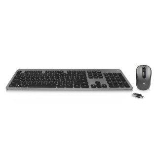 Ewent Pack Teclado + Raton Inalambrico para Oficina - Receptor USB-A 2.4Hz - 1600dpi - Disposicion Portuguesa QWERTY PT - Inclu