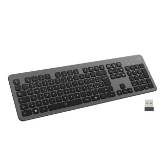 Ewent Teclado Inalambrico - Bateria de Litio Recargable de 300mAh - Disposicion Italiana QWERTY IT - Retroiluminacion - Teclas
