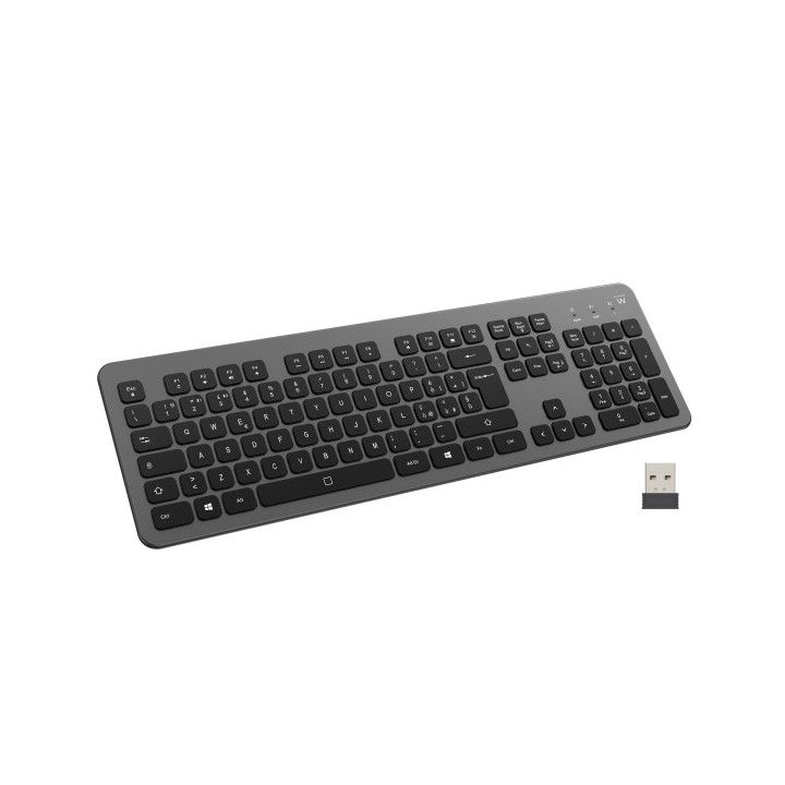 Ewent EW3296 Teclado Inalambrico Multiconexion - 3 Conexiones Simultaneas - 1xWireless 2.4GHz