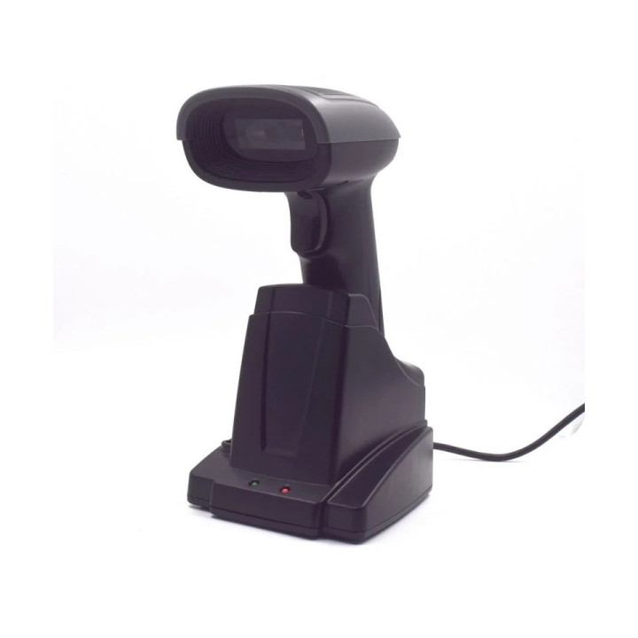 Ewent EW3440 Lector de Codigos de Barras 1D/2D Inalambrico - Wireless y Bluetooth - Autonomia hasta 7h - Base Inteligente - Col
