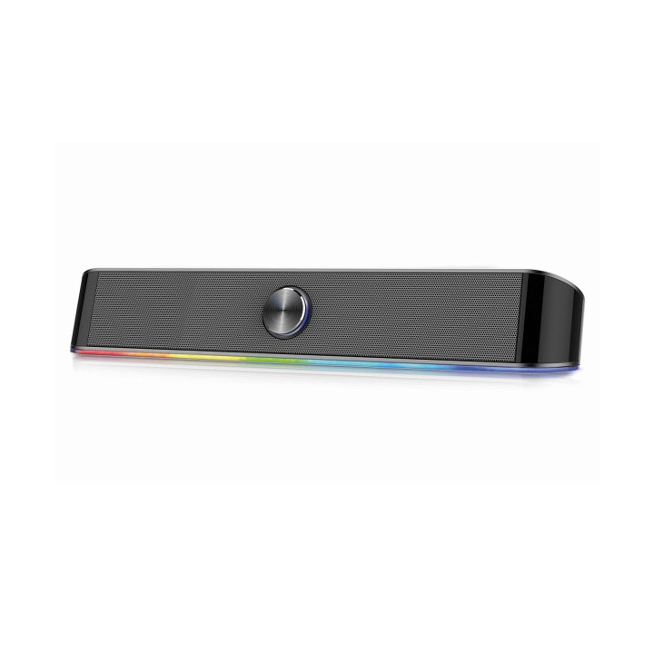Ewent Barra de Sonido Gaming de 12W - Bluetooth - Jack de 3.5mm - Iluminacion RGB - 400x75x67mm - Color Negro