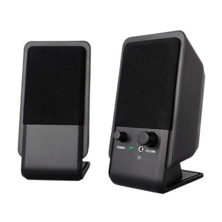 Ewent Altavoces Estereos de Sobremesa de 12W - Alimentacion USB - Jack de 3.5mm - Control de Volumen - Color Negro