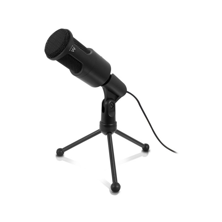 Ewent Microfono Multimedia - Cancelacion de Ruido - Jack de 3.5mm - Cable de 2m - Color Negro