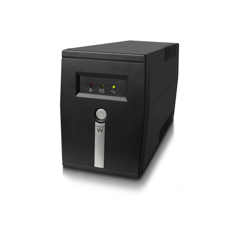 Ewent SAI Interactivo 600VA/360W - 1x Schuko - 1x ICE C13 - Funcion AVR - Notificacion Sonora y LED - Proteccion Electrica - Ba
