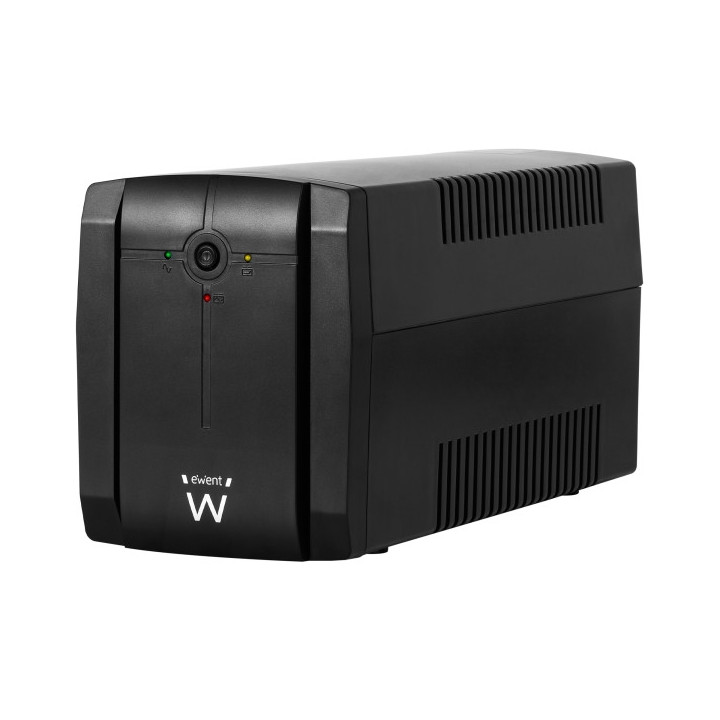 Ewent SAI Interactivo 1300VA/720W - 3x Schuko - Cable de Alimentacion - Funcion AVR - Notificacion Sonora y LED - Proteccion El