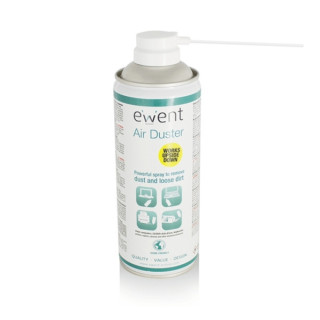 Ewent Spray de Aire Comprimido - Invertible - 220ml - Aplicador para Zonas Dificiles - Color Transparente