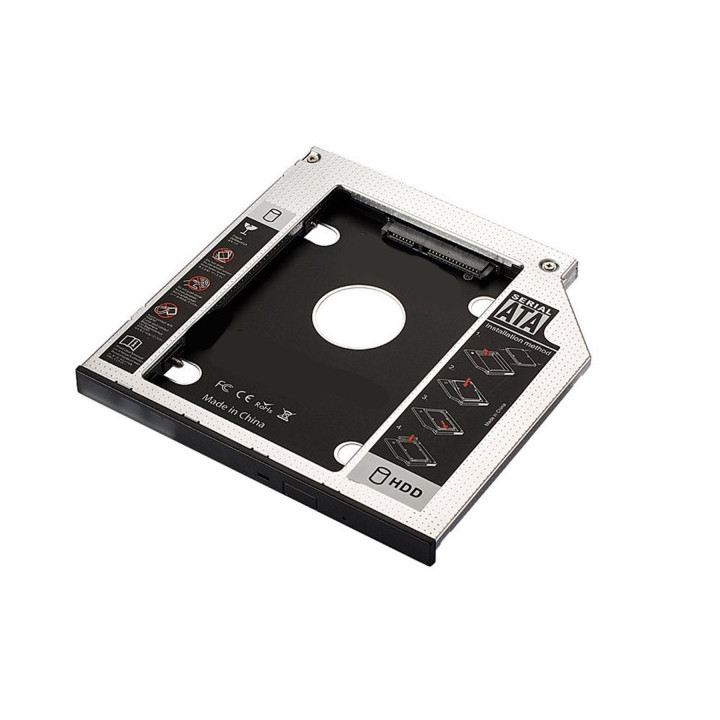 Ewent Adaptador Disco Duro de 7mm para Unidad Optica de 9.5mm en Portatil - Velocidad de Transferencia hasta 6 Gbps - Compatibl