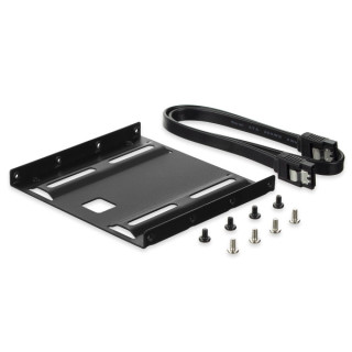 Ewent Pack Adaptador de Montaje para Disco Duro HDD/SSD de 2.5" en Ranura de 3.5" - Incluye Cable SATA de 50cm - Metal Resisten