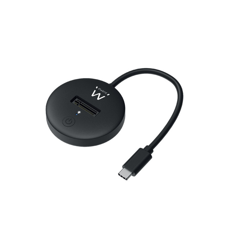 Ewent Estacion de Docking para SSD M.2 NVME - Soporte UASP y TRIM - Cable de 50cm - Color Negro