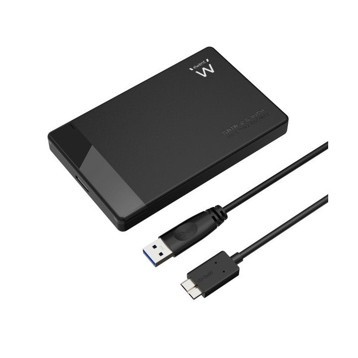 Ewent Caja Externa USB 3.2 - Instalacion sin Herramientas - Plug and Play - SATA 2.5"- Color Negro