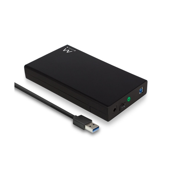 Ewent EW7056 Caja Externa para Disco Duro SATA de 3.5" -sin Tornillos - USB 3.2 - Cable 80cm - Color Negro