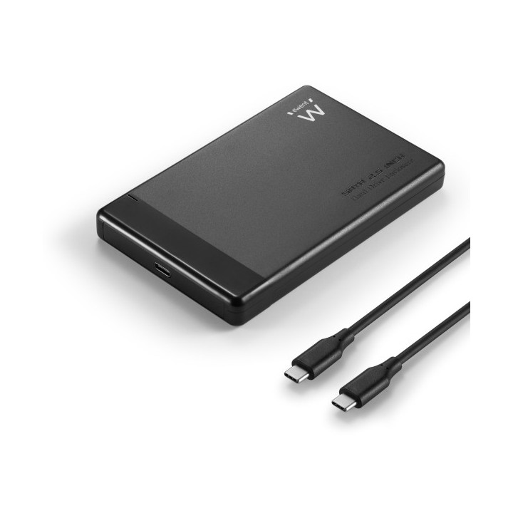 Ewent Carcasa Externa para HDD/SSD SATA - USB-C 3.2 Gen1 - SSD/HDD de 2.5" - Montaje sin Torinillos - ABS de Alta Resistencia -