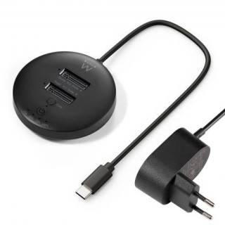 Ewent Clonador Doble Bahia - NVMe M2 - USB-C 3.2 Gen2 - Indicador LED - Color Negro