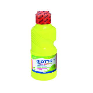 Giotto Extra Quality Fluo Tempera - 250ml - Lispa para el Uso - Botella Bio Pet - Color Amarillo Fluorescente