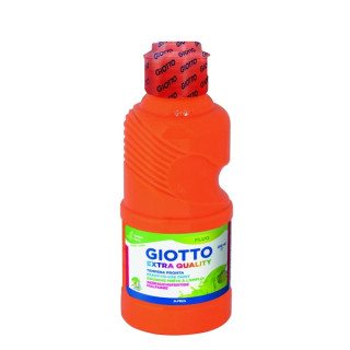 Giotto Extra Quality Fluo Tempera - 250ml - Lispa para el Uso - Botella Bio Pet - Color Naranja Fluorescente