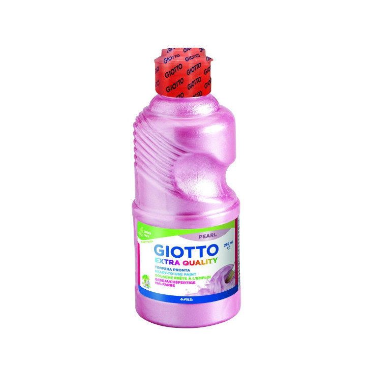 Giotto Extra Quality Pearl Tempera - 250ml - Lispa para el Uso - Botella Bio Pet - Color Magenta