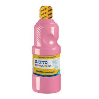 Giotto School Paint Tempera - 500ml - Lista para el Uso - Super Lavable - Botella Bio Pet - Color Rosa