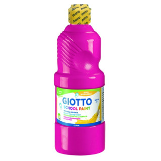 Giotto School Paint Tempera - 500ml - Lista para el Uso - Super Lavable - Botella Bio Pet - Color Magenta