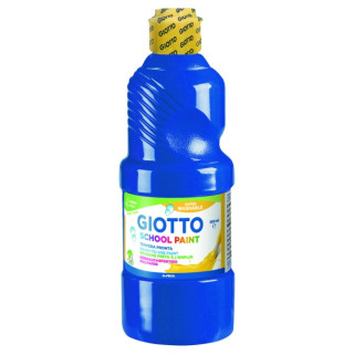 Giotto School Paint Tempera - 500ml - Lista para el Uso - Super Lavable - Botella Bio Pet - Color Azul
