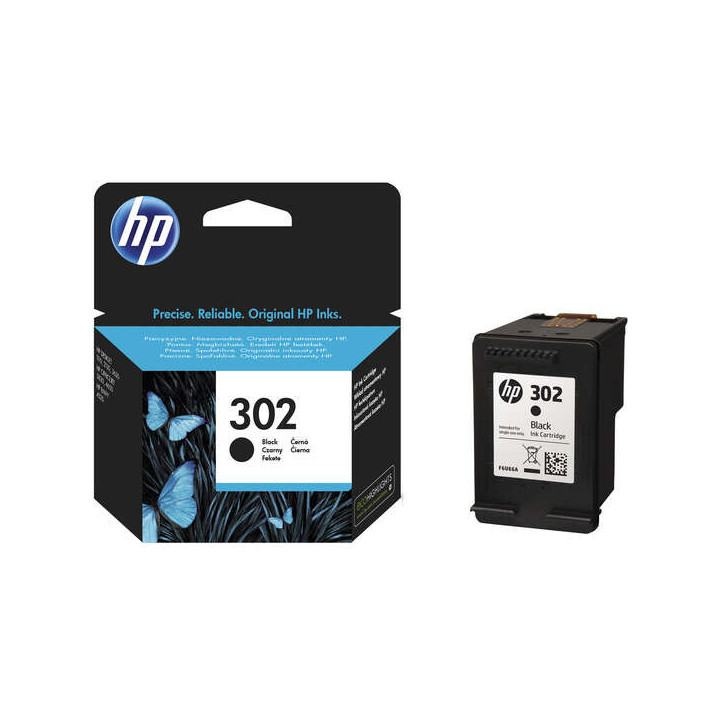 HP 302 Negro Cartucho de Tinta Original - F6U66AE
