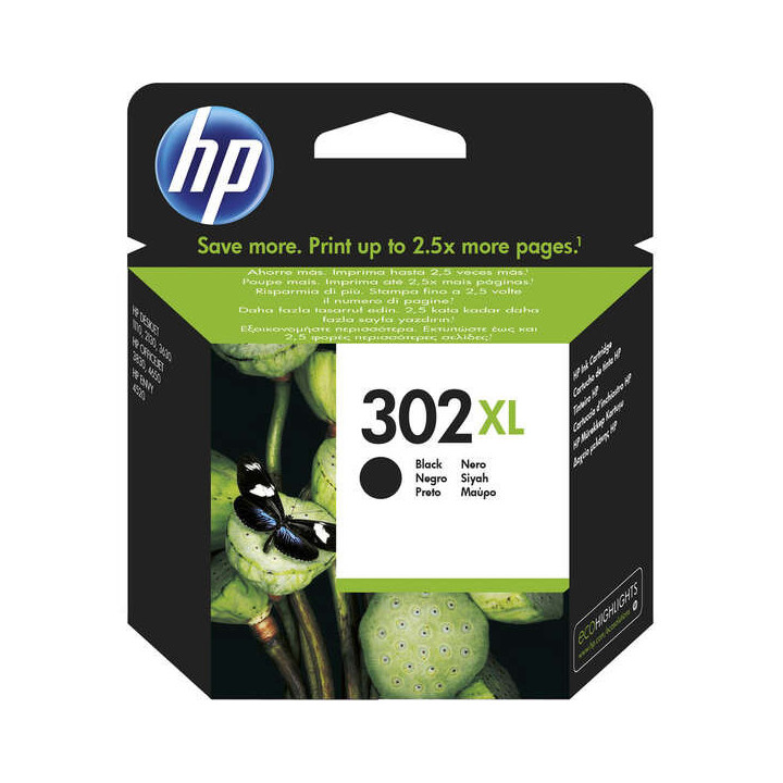 HP 302XL Negro Cartucho de Tinta Original - F6U68AE