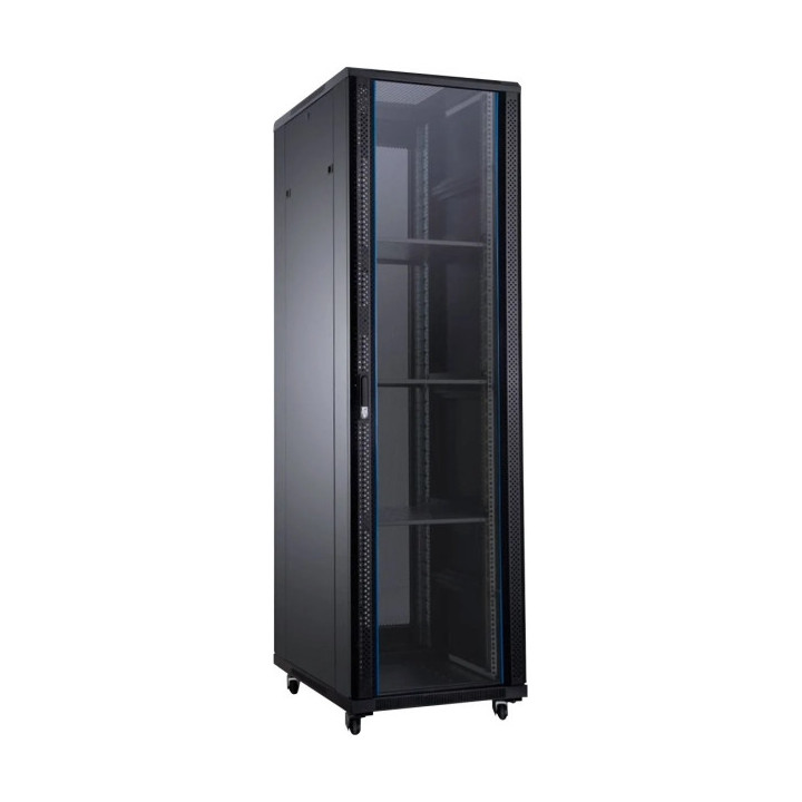 Aiten Data AI8142 Armario Rack de Suelo 19" - Desde 22U a 42U - 4 Ventiladores 120mm - Puerta de Cristal - Cerradura de Segurid
