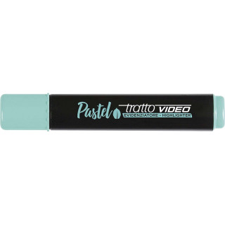 Tratto Video Pastel Marcador Fluorescente - Punta Biselada - Tinta al Agua - Secado Rapido - Color Verde Menta