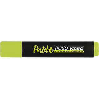 Tratto Video Pastel Marcador Fluorescente - Punta Biselada - Tinta al Agua - Secado Rapido - Color Verde Aguacate