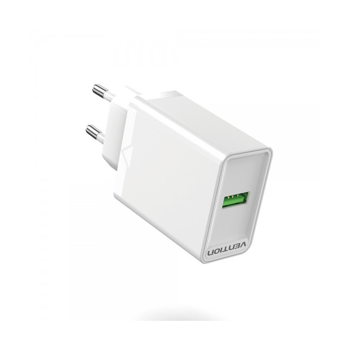 Vention Cargador de Pared USB-A 3A 18W - Color Blanco