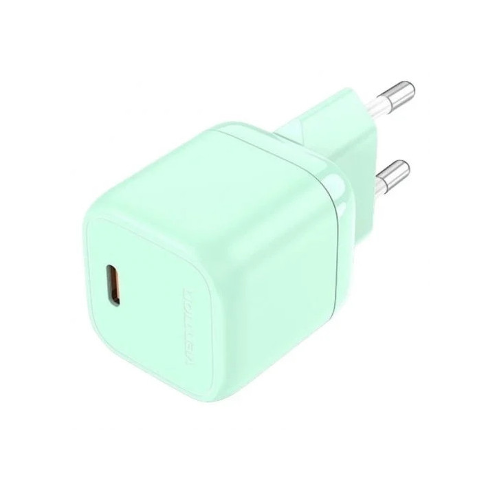 Vention Cargador de Pared GaN USB-C 30W 3A - Carga Rapida - Color Verde