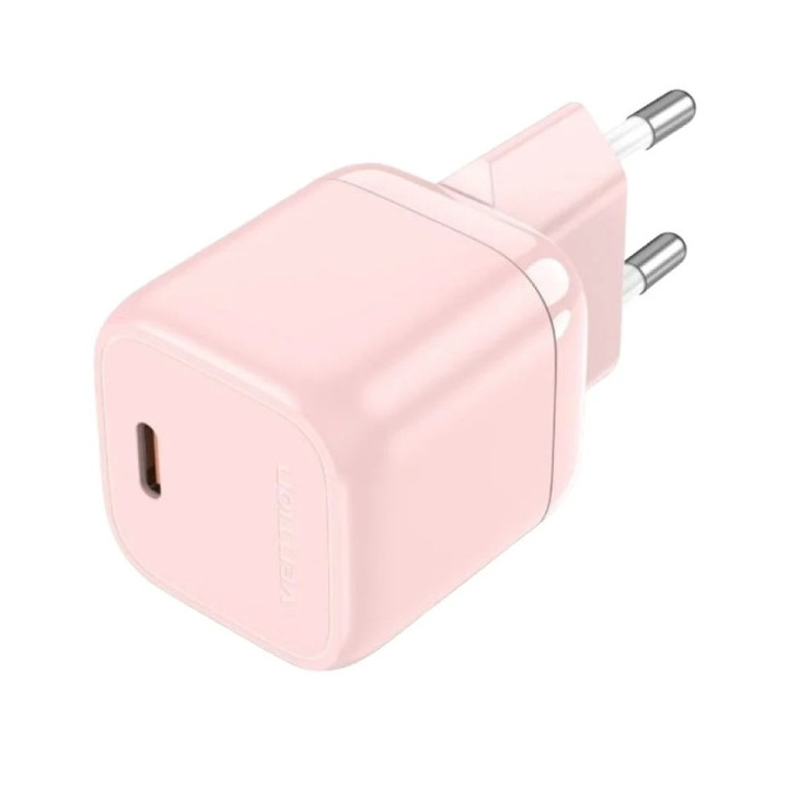 Vention Cargador de Pared GaN USB-C 30W 3A - Carga Rapida - Color Rosa