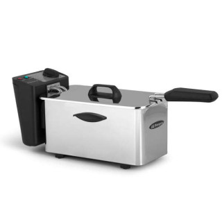 Orbegozo FDR 25 Freidora Profesional Compacta - Capacidad 2.5L - Acero Inoxidable Duradero - Termostato Regulable - Potencia 20