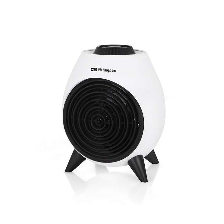 Orbegozo FH 5037 Calefactor Portatil - Potente y Seguro Calefactor con 2 Niveles de Potencia - Funcion Ventilador y Termostato